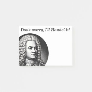 Georg Friedrich Händel Muziekliefhebber Aangepaste Post-it® Notes