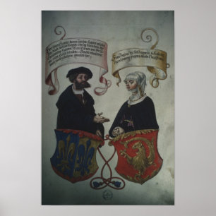 Georg Fugger zijn vrouw Regina Imhoff, Geheim Poster