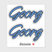 Georg Nom autocollant Stickers Stickerset (Feuille)