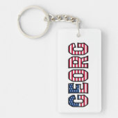Georg prénom USA drapeau pendentif porte-clés (Devant)