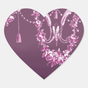 Georgana (Plum) Envelope Seal Hart Sticker
