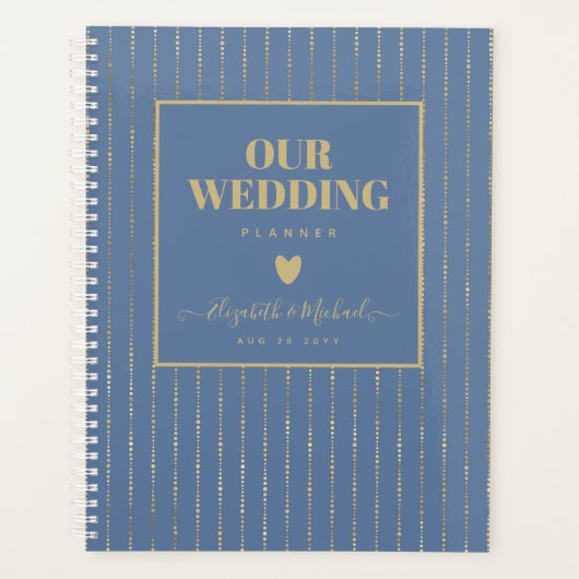GEORGANISEERD BRUILOFT PLANNER - Dusty Blue GOLD (Voorkant)