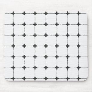Georganiseerd Neutraal Grid Minimalistische Zwart Muismat