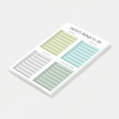 Georganiseerde dingen om blauwe olijfgrijs te doen post-it® notes (Schuin)