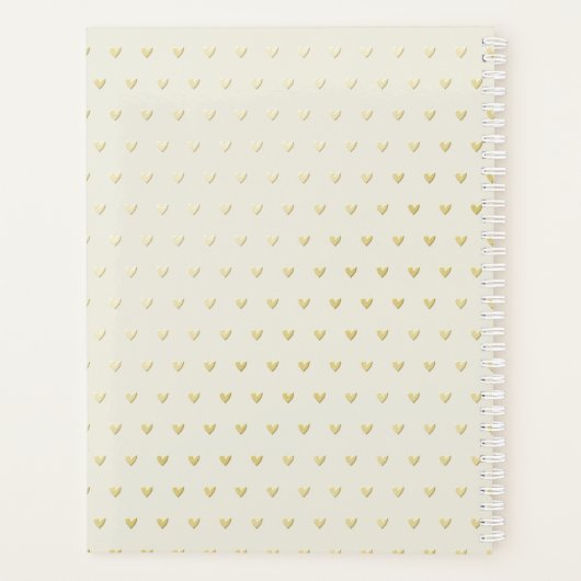 GEORGANISEERDE TROUWPLANNER - GOUDEN Harten Aangep Planner (Achterkant)