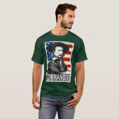 George Armstrong Custer Commander Poster stijl T-shirt (Voorkant volledig)
