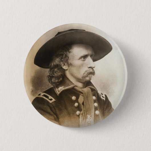 George Armstrong Custer ongeveer 1860 jaar Ronde Button 5,7 Cm (Voorkant)