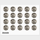 George Armstrong Custer Ronde Sticker (Vel)