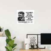 George B. Shaw als economisten geen conclusie hebb Poster (Thuiskantoor)