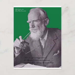 George B Shaw Liefde/Overdrijving Geschenken & Kaa Briefkaart