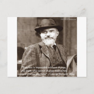 George B Shaw "Verander Iets" Wijsheid Geschenken Briefkaart