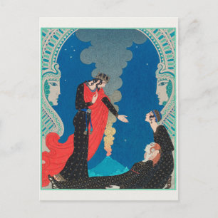 George Barbier, Art Deco Ansichtkaart Briefkaart