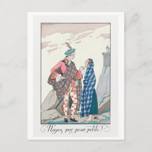 George Barbier, Art Deco Ansichtkaart Briefkaart
