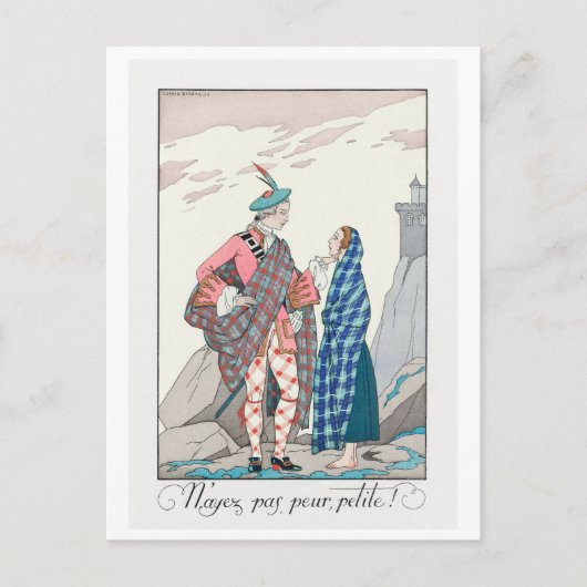 George Barbier, Art Deco Ansichtkaart Briefkaart (Voorkant)