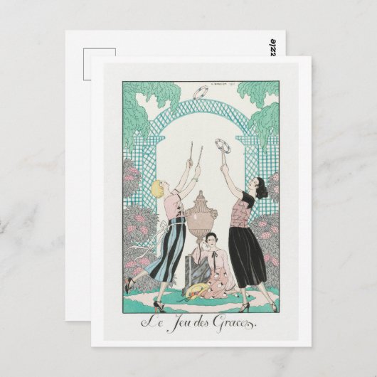 George Barbier, Art Deco Briefkaart (Voorkant / Achterkant)