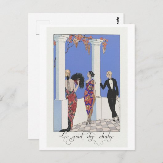 George Barbier, Art Deco Briefkaart (Voorkant / Achterkant)