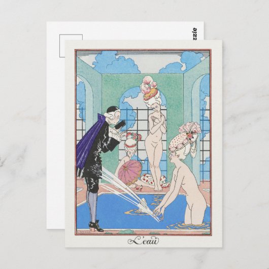 George Barbier, Art Deco Briefkaart (Voorkant / Achterkant)