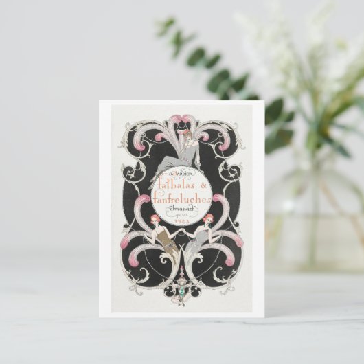 George Barbier, Art Deco Briefkaart (Staand voorkant)