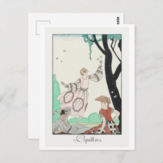 George Barbier, Art Deco Briefkaart (Voorkant / Achterkant)
