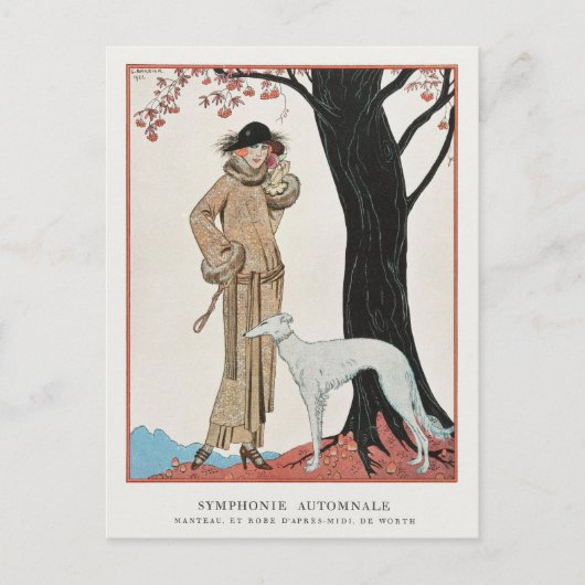 George Barbier, Art Deco Briefkaart (Voorkant)