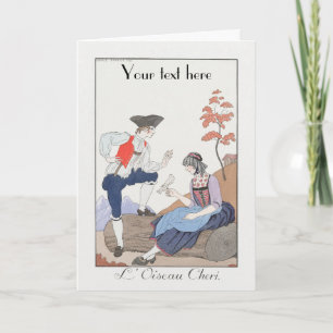 George Barbier Art déco Carte de remerciements mod