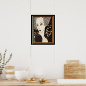 George Barbier Art Déco "Girl With Mirror" 16 x 20 (Cuisine)