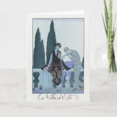 George Barbier, Art Deco Hartelijk dank Bedankkaart (Voorkant)