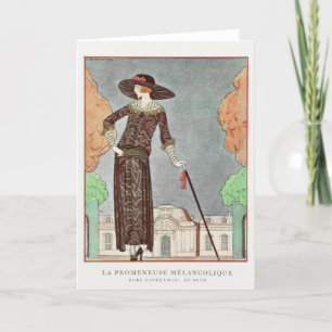 George Barbier, Art Deco Hartelijk dank Bedankkaart