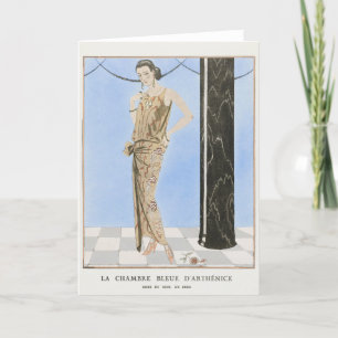 George Barbier, Art Deco Hartelijk dank Bedankkaart