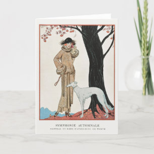 George Barbier, Art Deco Hartelijk dank Bedankkaart