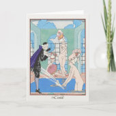 George Barbier, Art Deco Hartelijk dank Bedankkaart (Voorkant)