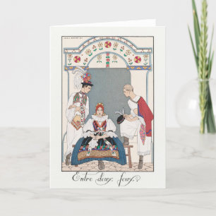 George Barbier, Art Deco Hartelijk dank Bedankkaart