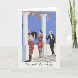 George Barbier, Art Deco Hartelijk dank Bedankkaart