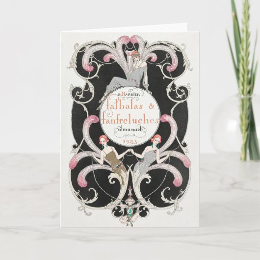 George Barbier, Art Deco Hartelijk dank Bedankkaart (Voorkant)