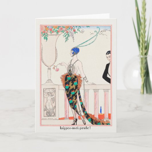 George Barbier, Art Deco Hartelijk dank Bedankkaart (Voorkant)