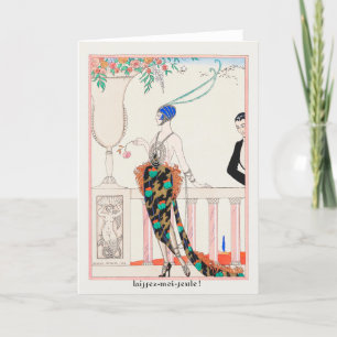 George Barbier, Art Deco Hartelijk dank Bedankkaart