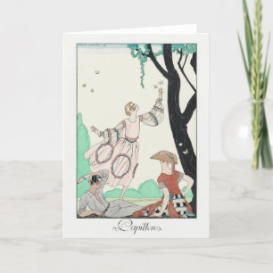 George Barbier, Art Deco Hartelijk dank Bedankkaart
