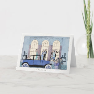 George Barbier, Art Deco Hartelijk dank Bedankkaart