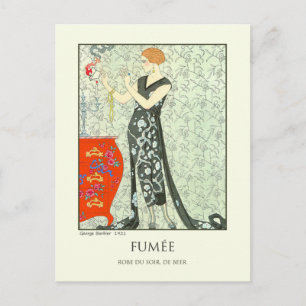 George Barbier  Art Deco Mode Fumee Briefkaart