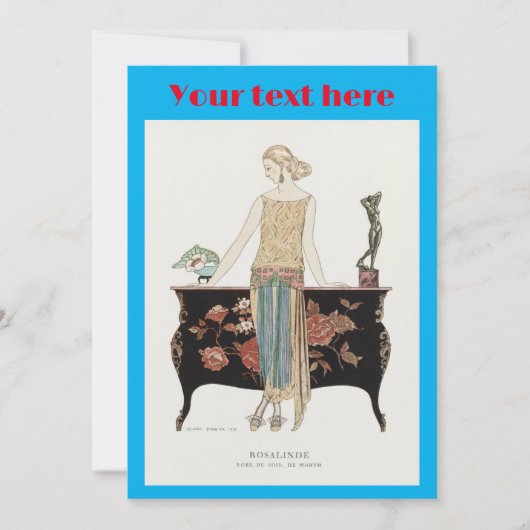 George Barbier Art Deco mode Kaart (Voorkant)