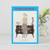 George Barbier Art Deco mode Kaart (Staand voorkant)