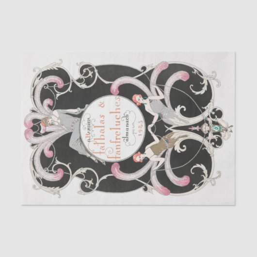 George Barbier, Art Deco Tissue Paper Tissuepapier (Voorkant)