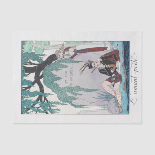 George Barbier, Art Deco Tissue Paper Tissuepapier (Voorkant)