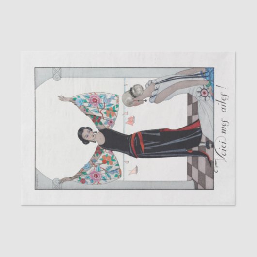 George Barbier, Art Deco Tissue Paper Tissuepapier (Voorkant)