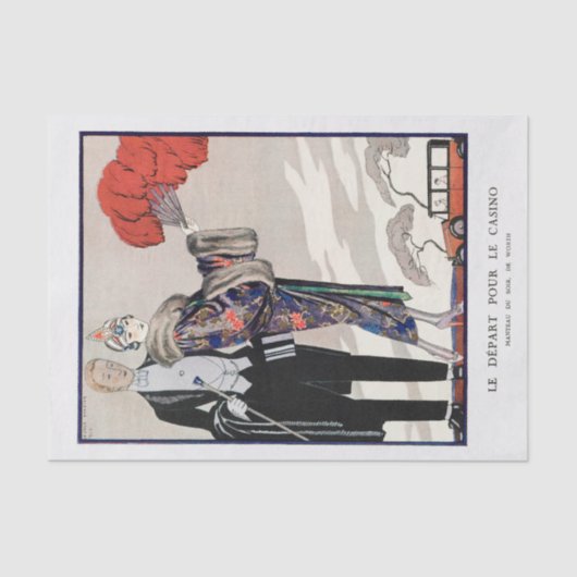 George Barbier, Art Deco Tissue Paper Tissuepapier (Voorkant)