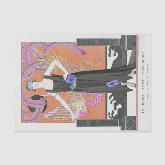 George Barbier, Art Deco Tissue Paper Tissuepapier (Voorkant)