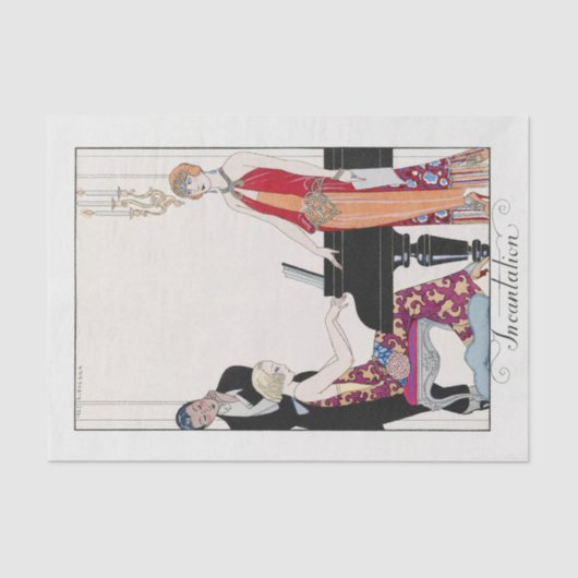 George Barbier, Art Deco Tissue Paper Tissuepapier (Voorkant)