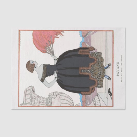 George Barbier, Art Deco Tissue Paper Tissuepapier (Voorkant)