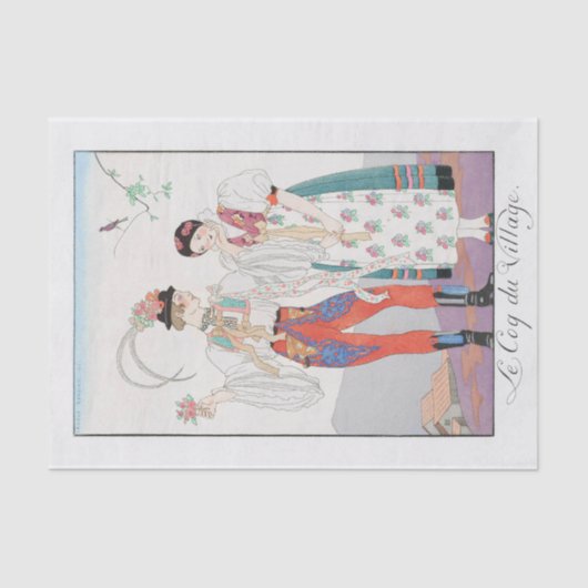 George Barbier, Art Deco Tissue Paper Tissuepapier (Voorkant)