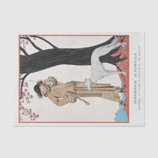 George Barbier, Art Deco Tissue Paper Tissuepapier (Voorkant)